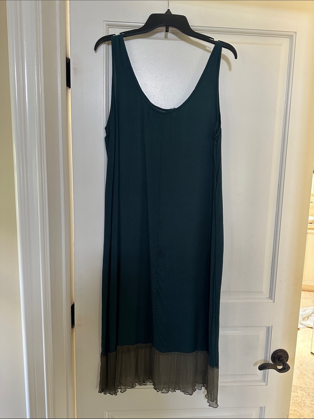 Sleeveless Teal Dress with Sheer Hem Size XL Hopeless Romantic
